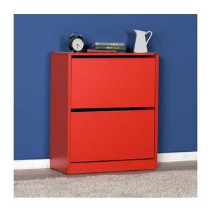 Adore Furniture Botník 84x73 cm červená obraz