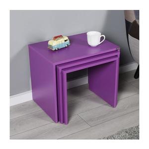 Adore Furniture SADA 3x Konferenční stolek fialová obraz