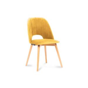 Konsimo Sp. z o.o. Sp. k. Jídelní židle TINO 86x48 cm žlutá/světlý dub obraz