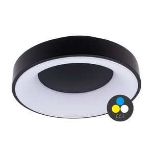 T-LED Černé LED stropní svítidlo kulaté 380mm 32W CCT 105530 obraz