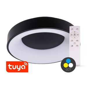 T-LED SMART TUYA Černé LED stropní svítidlo kulaté 600mm 60W CCT s DO 105558 obraz