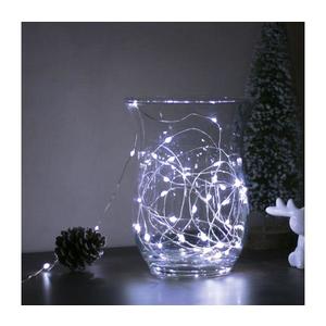 LED Vánoční řetěz 50xLED/3xAA 5, 25m studená bílá obraz