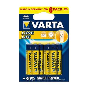 VARTA Varta 4106 - 6 ks Alkalické baterie LONGLIFE EXTRA AA 1, 5V obraz
