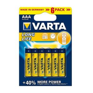 VARTA Varta 4103 - 6 ks Alkalické baterie LONGLIFE EXTRA AAA 1, 5V obraz