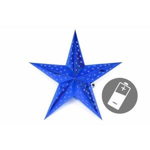 Nexos 29227 Vánoční dekorace - hvězda s časovačem 60 cm - 10 LED, modrá obraz