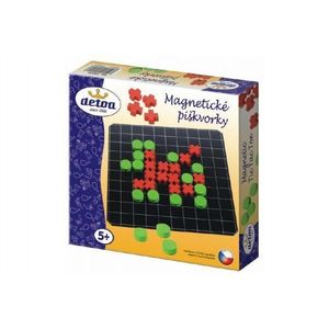 Magnetické piškvorky dřevo společenská hra v krabici 20x20x4cm obraz