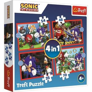 Trefl Puzzle Sonic Dobrodružná jízda, 4v1 (35, 48, 54, 70 dílků) obraz