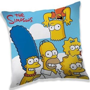 Jerry Fabrics Polštářek The Simpsons family clouds, 40 x 40 cm obraz