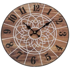 Nástěnné hodiny Mandala 34 cm, natural obraz