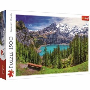 Trefl Puzzle Jezero Oeschinen, Alpy 1500 dílků obraz