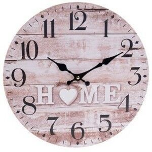 Nástěnné hodiny Home, pr. 34 cm, dřevo obraz
