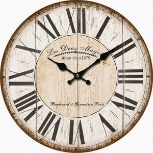 Dřevěné nástěnné hodiny Les Deux, pr. 34 cm obraz
