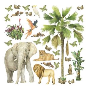 Samolepicí dekorace Jungle, 30 x 30 cm obraz