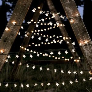 DecoKing Světelný vánoční řetěz Hvězdičky teplá bílá, 100 LED obraz