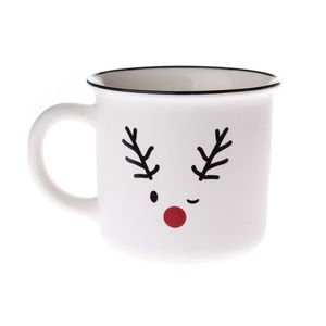 Vánoční porcelánový hrnek Cute reindeer bílá, 380 ml obraz