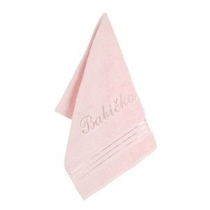 Bellatex Froté ručník s výšivkou Babička růžová obraz