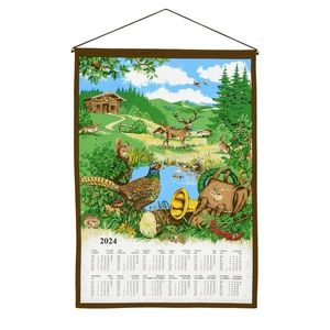 Forbyt Textilní kalendář 2024 Myslivecký s hůlkou, 46 x 65 cm obraz
