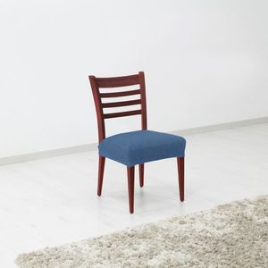 Forbyt Napínací potah na sedák židle Denia modrá, 45 x 45 cm, sada 2 ks obraz