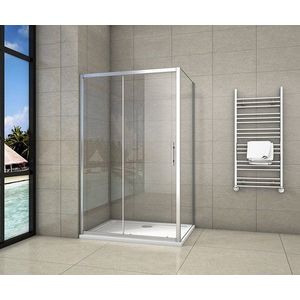 H K Obdélníkový sprchový kout SYMPHONY 110x80 cm s posuvnými dveřmi včetně sprchové vaničky z litého mramoru obraz