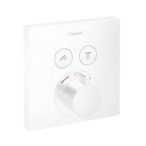 HANSGROHE Shower Select Termostatická baterie pod omítku pro 2 spotřebiče, matná bílá 15763700 obraz