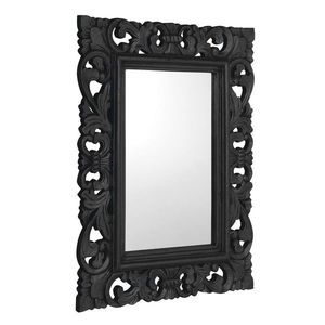 SAPHO SAMBLUNG zrcadlo ve vyřezávaném rámu 60x80cm, černá IN128 obraz
