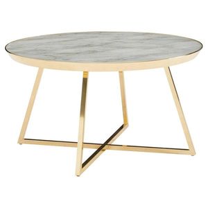 Konferenční stolek Sklo/kov Š: 76cm obraz