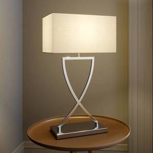Lucande Lucande Evaine stolní lampa, chrom, stínidlo bílá obraz