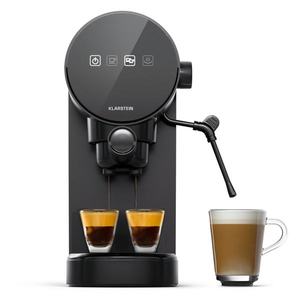 Klarstein Furore, espresso kávovar, 20 bar, digitální displej, 2 šálky, nerezová ocel obraz