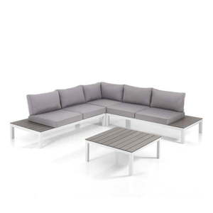Světle šedý hliníkový zahradní lounge set pro 4 Nydri – Tomasucci obraz