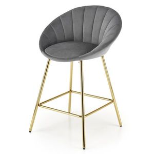 Barová židle SCH-112 šedá/zlatá obraz