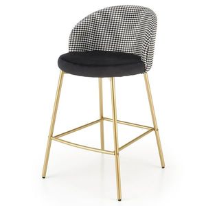 Barová židle SCH-113 černá/bílá/zlatá obraz