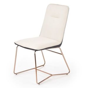 Jídelní židle SCK-390 krémová/šedá/zlatá obraz