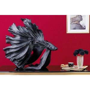 Dekorační socha rybka TEJE 65 cm Dekorhome Černá obraz