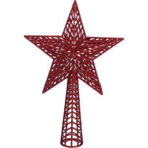 Červená vánoční špička na stromeček Casa Selección, ø 18 cm obraz