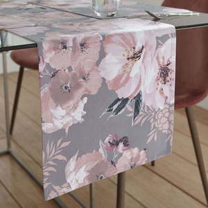 Bavlněný běhoun na stůl 32x220 cm Dramatic Floral – Catherine Lansfield obraz