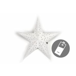 Nexos 32546 Vánoční dekorace - hvězda s časovačem 60 cm - 10 LED, bílá obraz