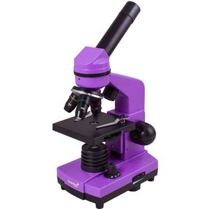 Mikroskop Levenhuk Rainbow, 2 L, zvětšení 400 x, fialový obraz