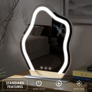 Ireda Stolní LED Zrcadlo s dotykovým ovládáním, 44x55cm obraz