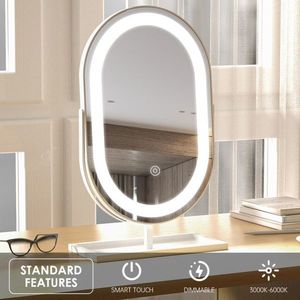 Ireda Stolní LED Zrcadlo s dotykovým ovládáním, 30x45cm DF97836 obraz