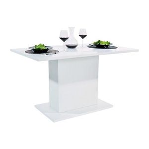 Jídelní stůl LAGORIX 1, bílý lesk obraz