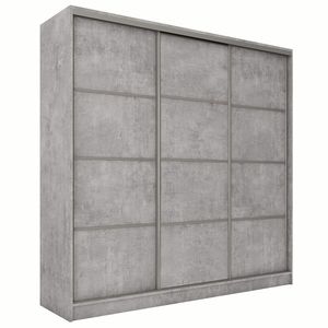 Šatní skříň LITOLARIS 200 bez zrcadla, se 4 šuplíky a 2 šatními tyčemi, beton obraz