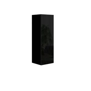 Závěsná skříňka ANTOFALLA typ 3, černá/černý lesk obraz