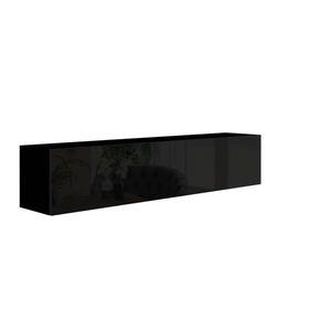 Závěsná skříňka ANTOFALLA typ 8, černá/černý lesk obraz