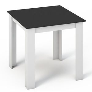 Jídelní stůl BEIRA 80x80 bílá/černá obraz