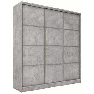 Šatní skříň LITOLARIS 180 bez zrcadla, se 4 šuplíky a 2 šatními tyčemi, beton obraz