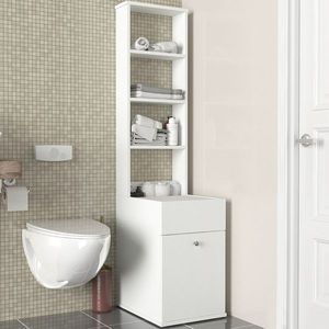 Koupelnová skříňka DAMSEL s regálem, bílá obraz