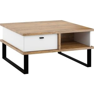 Konferenční stolek ORSOLA 2SK, dub burgundský/bílá obraz