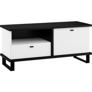 Televizní stolek ORSOLA 1D1S, černá/bílá obraz