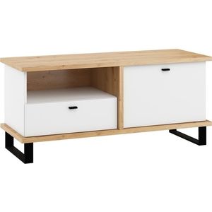 Televizní stolek ORSOLA 1D1S, dub artisan/bílá obraz
