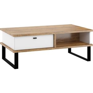 Konferenční stolek ORSOLA 2SP, dub burgundský/bílá obraz